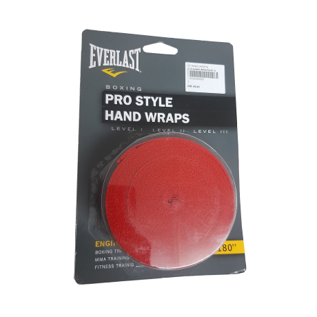 Everlast Pro Style Hand Wraps 180" - Red
